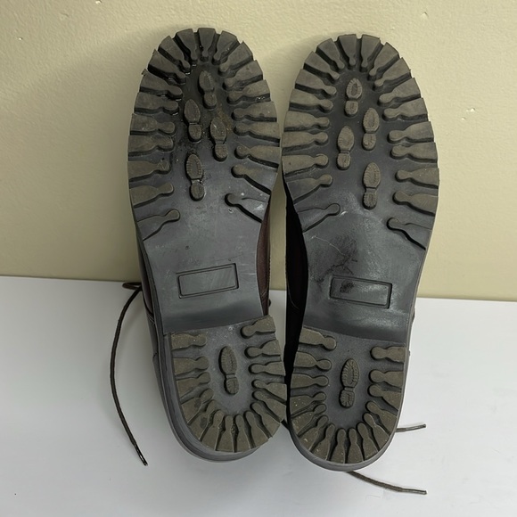 St JOHN’S BAY Brown Leather Lace-Up Ankle Boots Faux Fur Lined Footbed & Insole - Picture 8 of 16